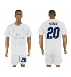 Real Madrid #20 Asensio Marine Environmental Protection Home Soccer Club Jersey