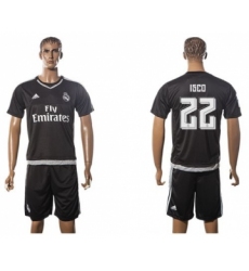 Real Madrid #22 Isco Black Soccer Club Jersey
