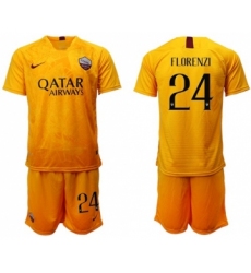 Roma #24 Florenzi Third Soccer Club Jersey