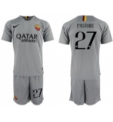 Roma #27 Pastore Away Soccer Club Jersey