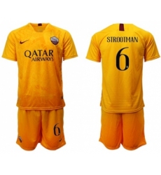Roma #6 Strootman Third Soccer Club Jersey
