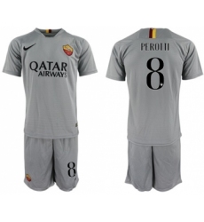 Roma #8 Perotti Away Soccer Club Jersey