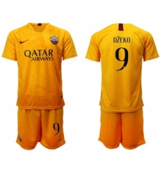 Roma #9 Dzeko Third Soccer Club Jersey