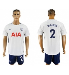 Tottenham Hotspur #2 Walker White Blue Soccer Club Jersey