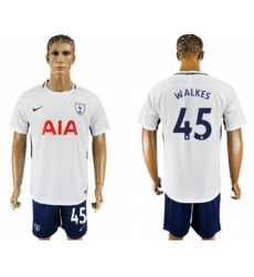 Tottenham Hotspur #45 Walkes White Blue Soccer Club Jersey