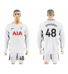 Tottenham Hotspur #48 Edwards Home Long Sleeves Soccer Club Jersey