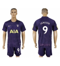 Tottenham Hotspur #9 Janssen Sec Away Soccer Club Jersey