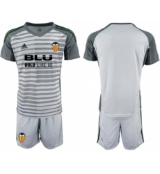 Valencia Blank Grey Goalkeeper Soccer Club Jersey