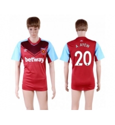 West Ham United #20 A.Ayew Home Soccer Club Jersey