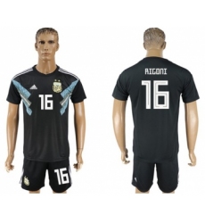 Argentina #16 Rigoni Away Soccer Country Jersey