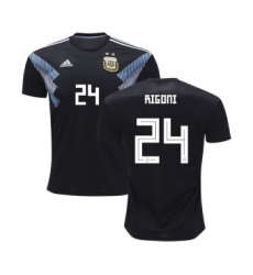 Argentina #24 Rigoni Away Soccer Country Jersey