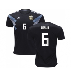 Argentina #6 Insua Away Soccer Country Jersey