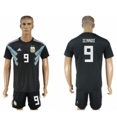 Argentina #9 Icardi Away Soccer Country Jersey