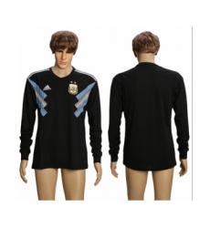 Argentina Blank Away Long Sleeves Soccer Country Jersey