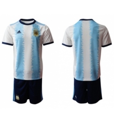 Argentina Blank Home Soccer Country Shorts
