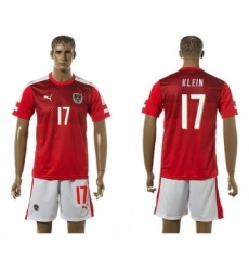 Austria #17 Klein Red Home Soccer Country Jersey