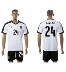 Austria #24 Kavlak White Away Soccer Country Jersey