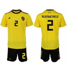 Belgium #2 Alderweireld Away Soccer Country Jersey