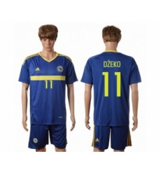 Bosnia Herzegovina #11 Dzeko Home Soccer Country Jersey