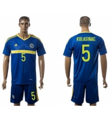 Bosnia Herzegovina #5 Kolasinac Home Soccer Country Jersey