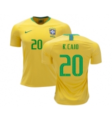 Brazil #20 R. Caio Home Soccer Country Jersey