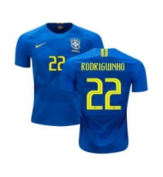 Brazil #22 Rodriguinho Away Soccer Country Jersey