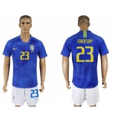 Brazil #23 Ederson Away Soccer Country Jersey