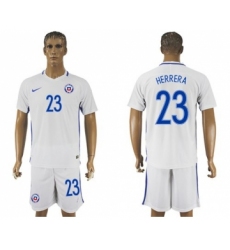 Chile #23 Herrera Away Soccer Country Jersey