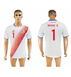 Costa Rica #1 Navas K. Away Soccer Country Jersey