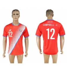 Costa Rica #12 Campbell J. Home Soccer Country Jersey