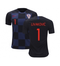 Croatia #1 Livakovic Away Soccer Country Jersey