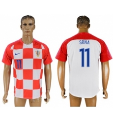 Croatia #11 Srna Home Soccer Country Jersey