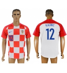 Croatia #12 Kalinic Home Soccer Country Jersey
