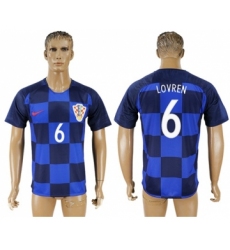 Croatia #6 Lovren Away Soccer Country Jersey