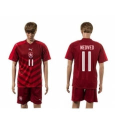 Czech #11 Nedevd Red Home Soccer Country Jersey
