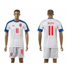 Czech #11 Skoda Away Soccer Country Jersey