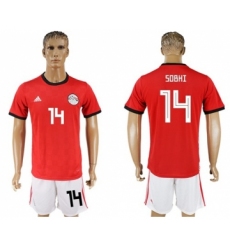 Egypt #14 Sobhi Red Home Soccer Country Jersey