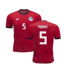 Egypt #5 Morsy Red Home Soccer Country Jersey