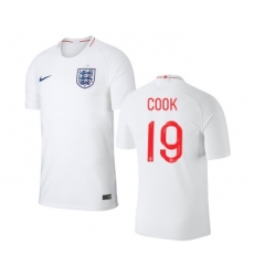 England #19 Cook Home Thai Version Soccer Country Jersey