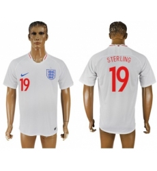 England #19 Sterling Home Thai Version Soccer Country Jersey