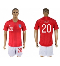 England #20 Alli Away Soccer Country Jersey