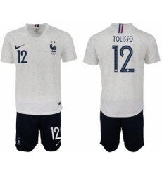 France #12 Tolisso Away Soccer Country Jersey