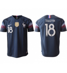 France #18 Thauvin Home Thai Version Soccer Country Jersey