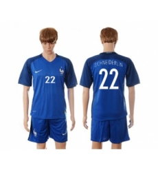 France #22 Schneiderlin Blue Soccer Country Jersey