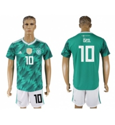 Germany #10 Ozil Away Soccer Country Jersey