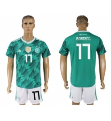 Germany #17 Boateng Away Soccer Country Jersey