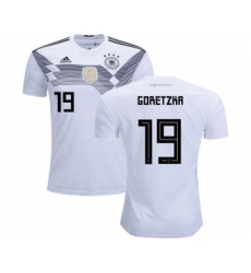 Germany #19 Goretzka White Home Soccer Country Jersey
