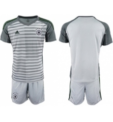 Germany Blank Grey Goalkeeper Soccer Country Jersey