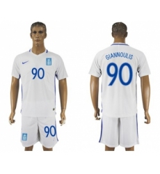 Greece #90 Giannoulis Home Soccer Country Jersey
