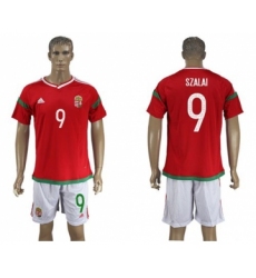 Hungary #9 Szalai Home Soccer Country Jersey